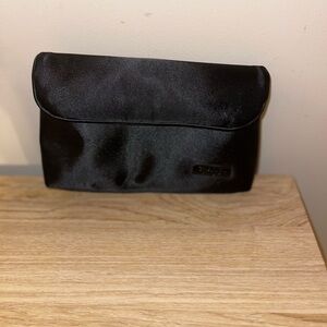 CHANEL Parfums Black Satin Makeup Clutch